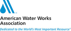 Logo for the American Water Works Association (AWWA): Dedicated to the World's Most Important Resource